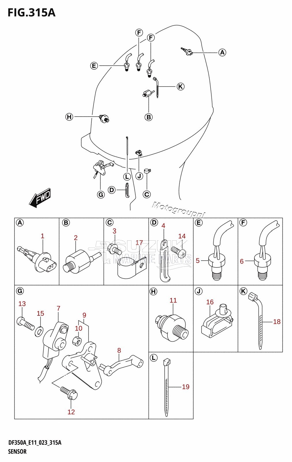 SENSOR (DF350A,DF325A,DF300B)