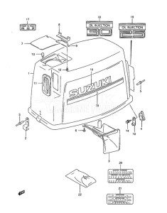 DT 30c drawing Engine Cover (1994 to 1997)