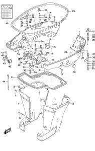 DF 300AP drawing Side Cover w/Transom (X or XX)