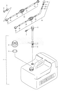 DT40 From 04003K-680001 ()  2006 drawing FUEL TANK (DT40WK|PLASTIC /​ 12L)