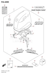 DF200AP From 20003P-510001 (E01 E40)  2015 drawing ENGINE COVER (DF200AP:E40)