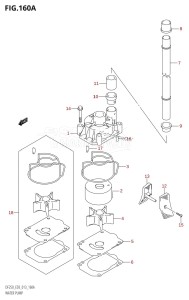 DF250Z From 25003Z-310001 (E03)  2013 drawing WATER PUMP (DF200T:E03)