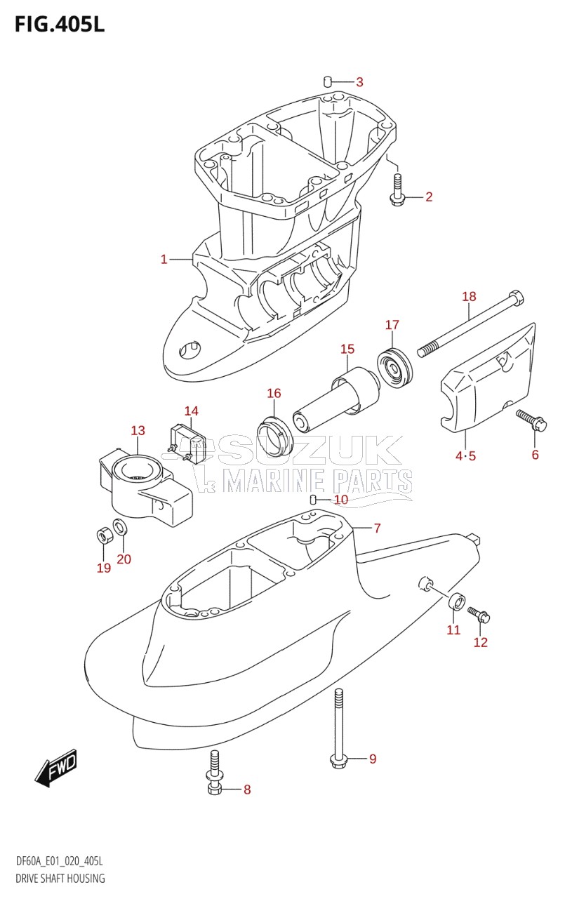 DRIVE SHAFT HOUSING (DF40ASVT:E34)