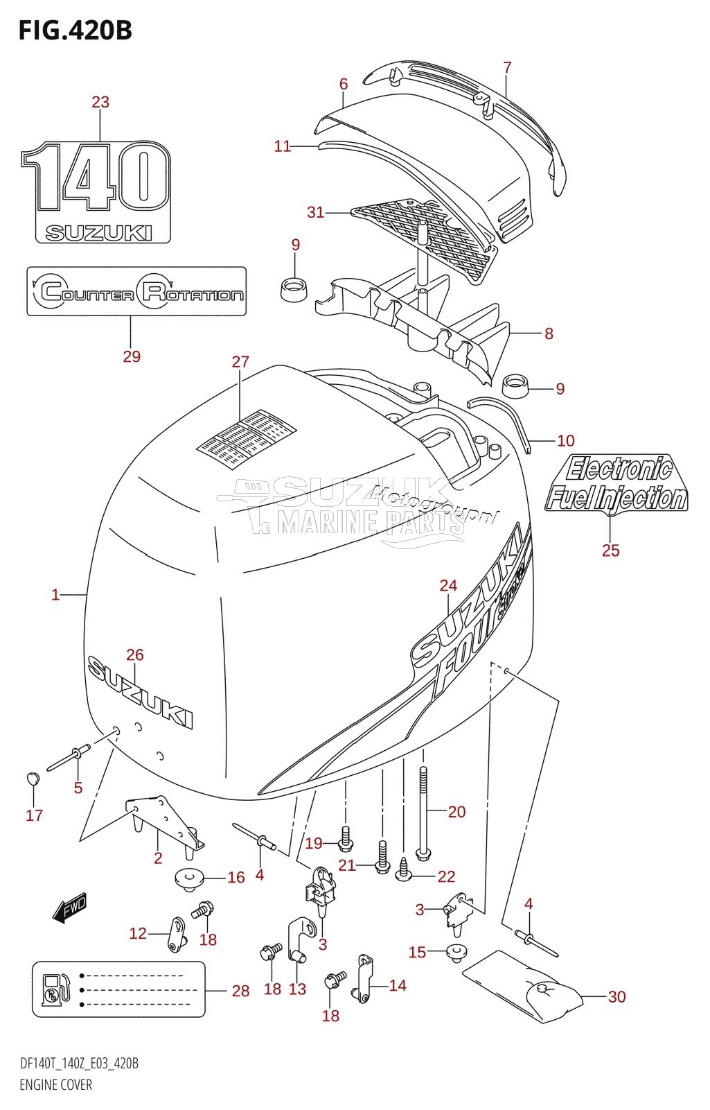 ENGINE COVER (K3,K4,K5,K6,K7,K8,K9)