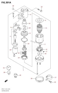 DF115T From 11502F-110001 (E01 E40)  2011 drawing STARTING MOTOR