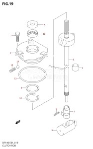 DF140 From 14001Z-880001 (E01 E40)  2008 drawing CLUTCH ROD