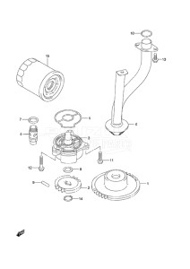 Outboard DF 115A drawing Oil Pump