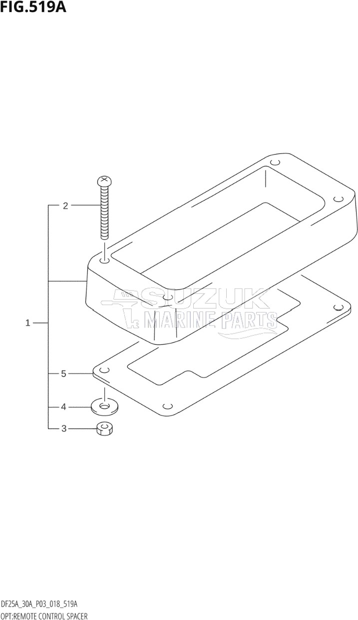 OPT:REMOTE CONTROL SPACER (DF25A,DF25ATH,DF25AQ,DF30ATH)