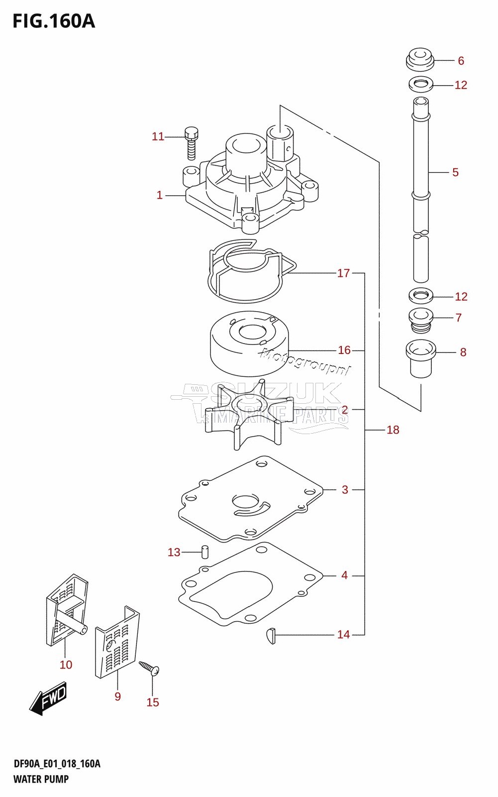 WATER PUMP (DF70A:E01,DF70ATH:E01)