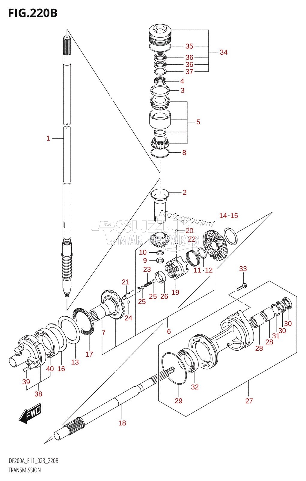 TRANSMISSION ((DF200AT,DF175AT,DF150AT):(022,023))