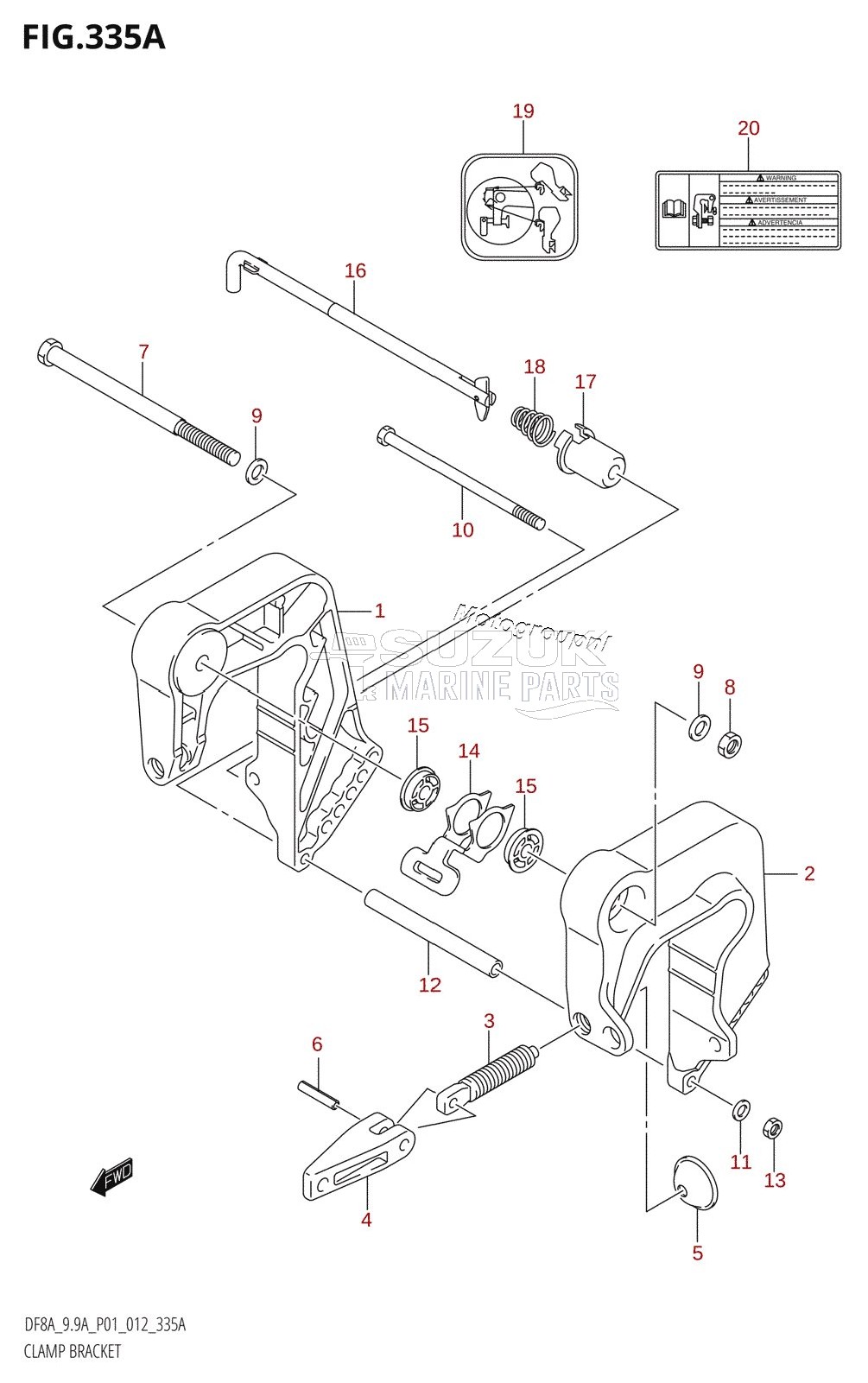 CLAMP BRACKET (DF8A:P01)