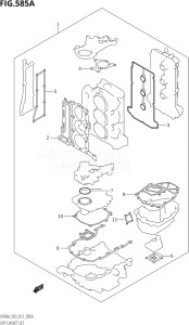 06002F-310001 (2013) 60hp E03-USA (DF60A) DF60A drawing OPT:GASKET SET