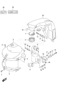 DF 175A drawing Silencer/Ring Gear Cover