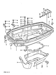 DT60 From 06001-401001 ()  1984 drawing LOWER COVER