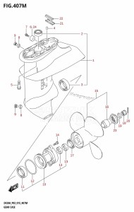 DF20A From 02002F-510001 (P03)  2015 drawing GEAR CASE (DF9.9B:P03)