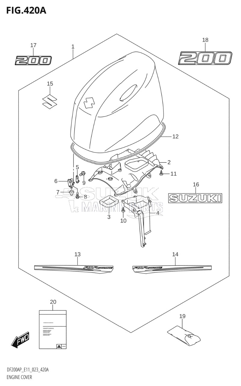 ENGINE COVER (DF200AP:020)