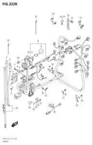 22503Z-510001 (2005) 225hp E01 E40-Gen. Export 1 - Costa Rica (DF225Z) DF225Z drawing HARNESS (DF250T:E40)