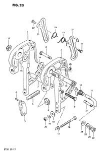 DT50 From 5001-300001 ()  1978 drawing CLAMP BRACKET (2) DT50M,E07,W E13,W E40