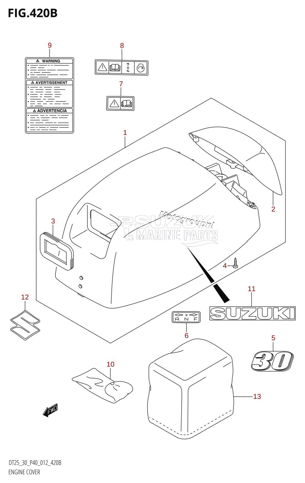 ENGINE COVER (DT30:P40)