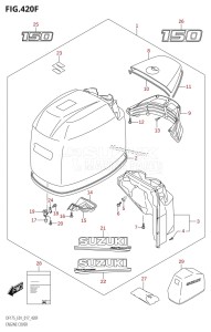 DF150Z From 15002Z-710001 (E01 E40)  2017 drawing ENGINE COVER (DF150Z:E01)