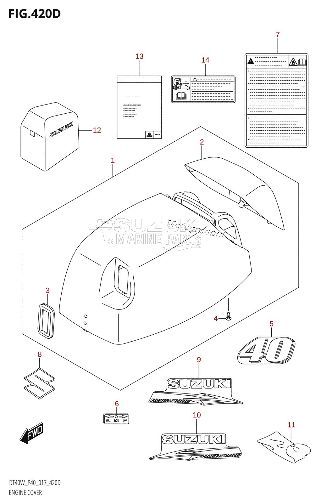 ENGINE COVER (DT40WR:P90)