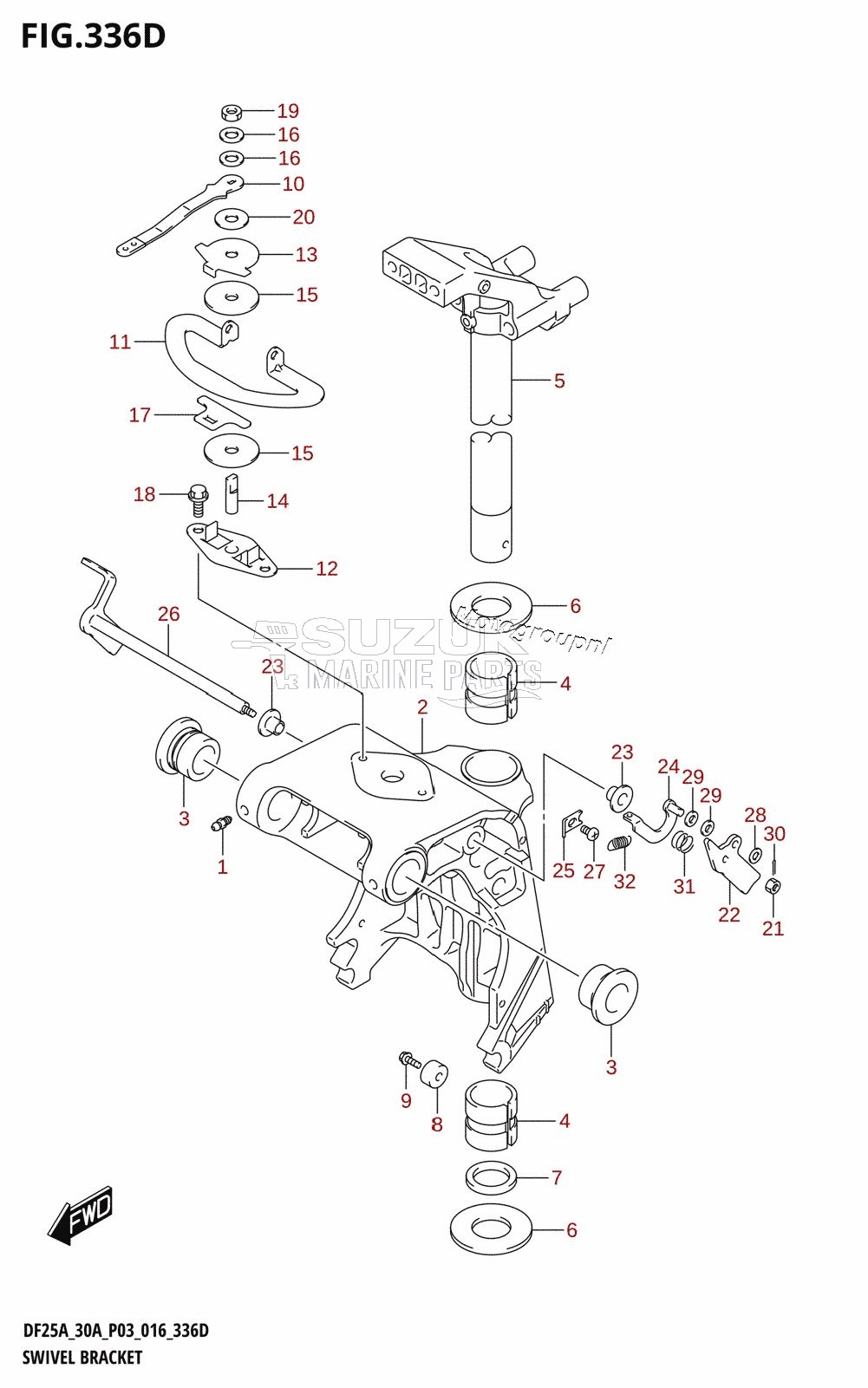 SWIVEL BRACKET (DF25ATH:P03)