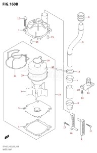 DF140 From 14001F-510001 (E03)  2005 drawing WATER PUMP (K6,K7,K8,K9,K10,011)