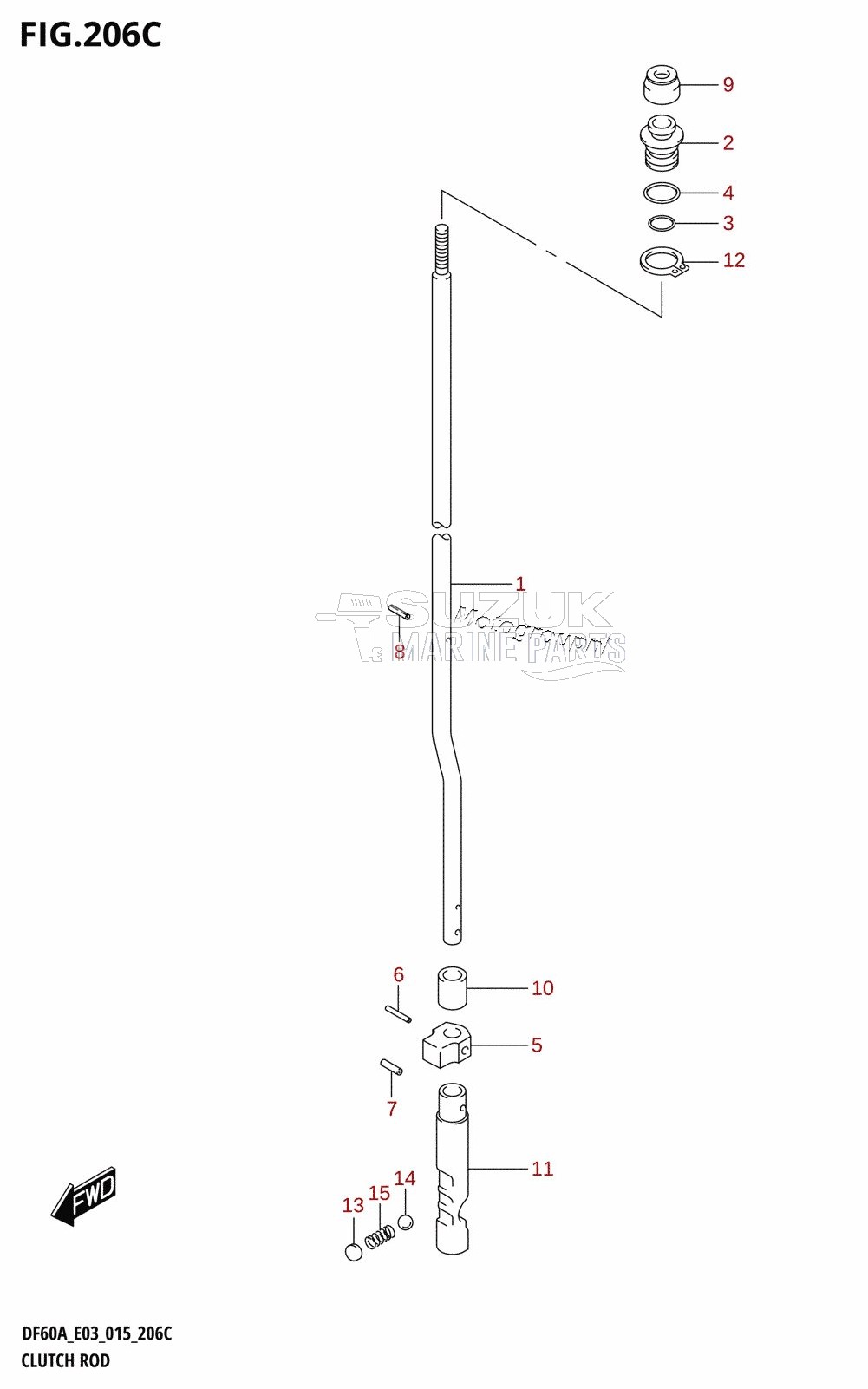 CLUTCH ROD (DF60A:E03)