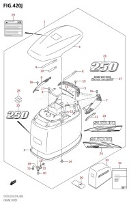 DF200 From 20002F-410001 (E03)  2014 drawing ENGINE COVER (DF250T:E03)