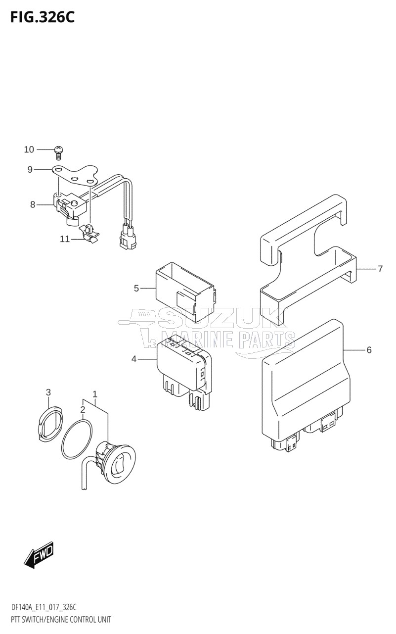 PTT SWITCH / ENGINE CONTROL UNIT (DF115AT:E40)