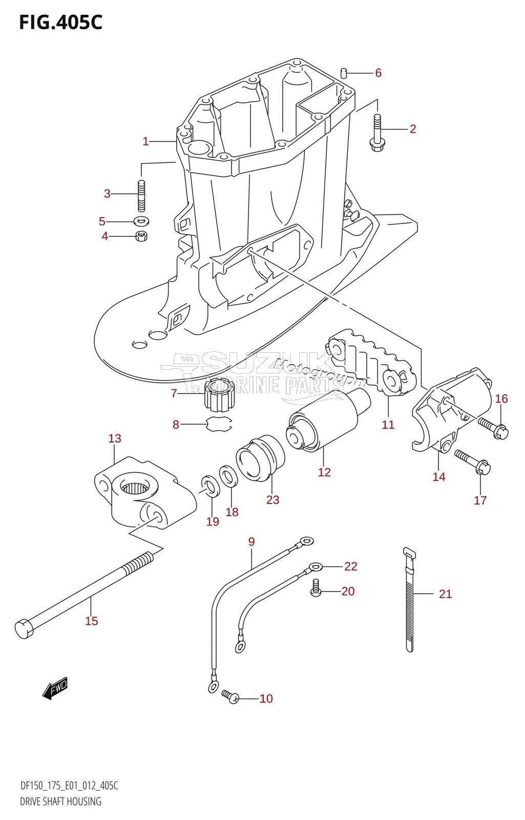 DRIVE SHAFT HOUSING (DF150Z:E01)