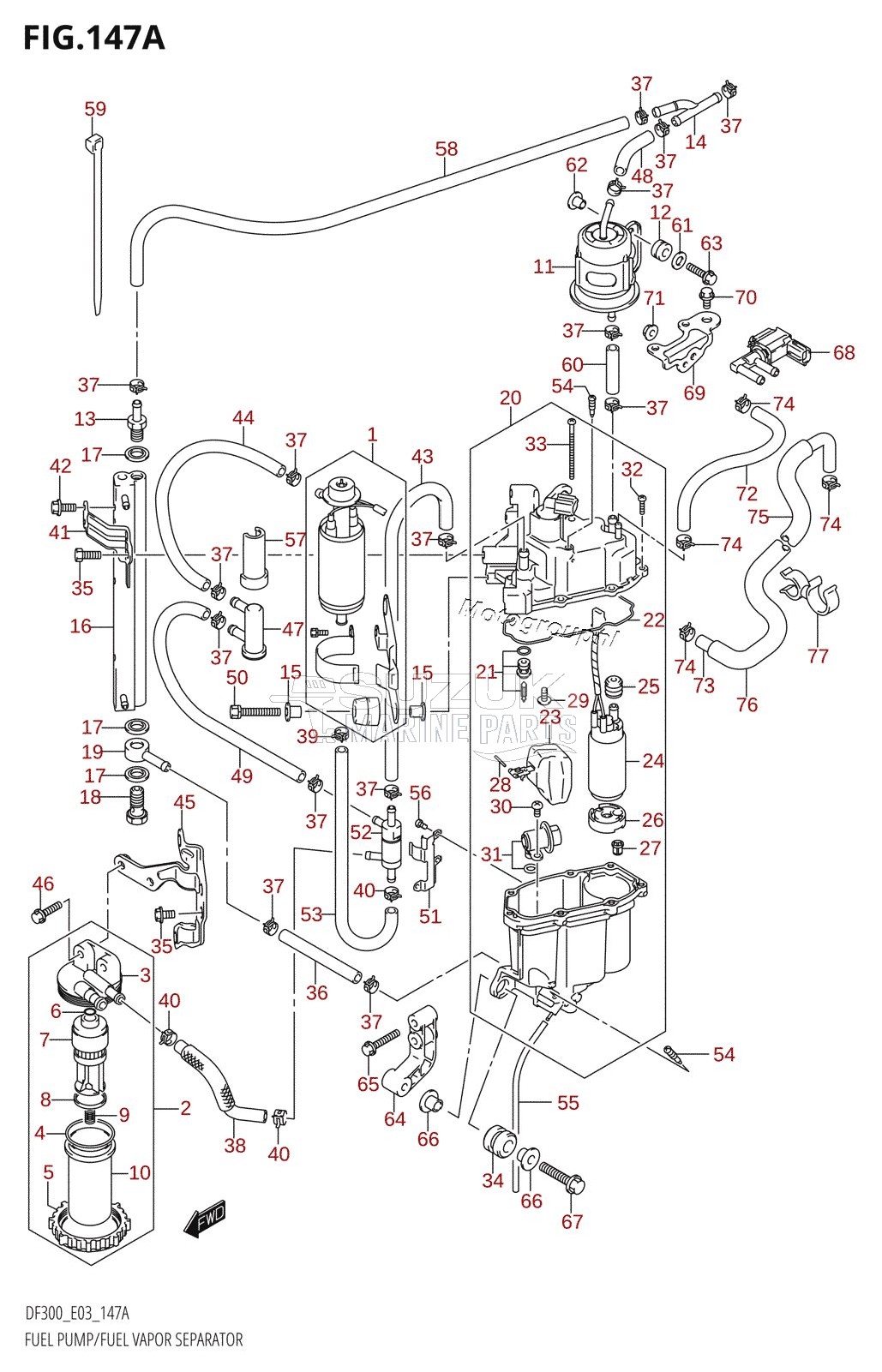 FUEL PUMP /​ FUEL VAPOR SEPARATOR (K7,K8,K9,K10)