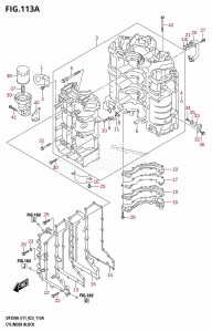 DF350A From 35001F-140001 (E11)  2021 drawing CYLINDER BLOCK