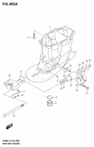 DF250A From 25003P-340001 (E11 E40)  2023 drawing DRIVE SHAFT HOUSING (X-TRANSOM)