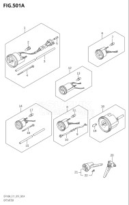 14003F-910001 (2019) 140hp E11 E40-Gen. Export 1-and 2 (DF140AT) DF140A drawing OPT:METER (E11)