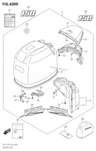 DF175ZG From 17502Z-610001 (E01 E40)  2016 drawing ENGINE COVER (DF150T:E40,DF150Z:E40)