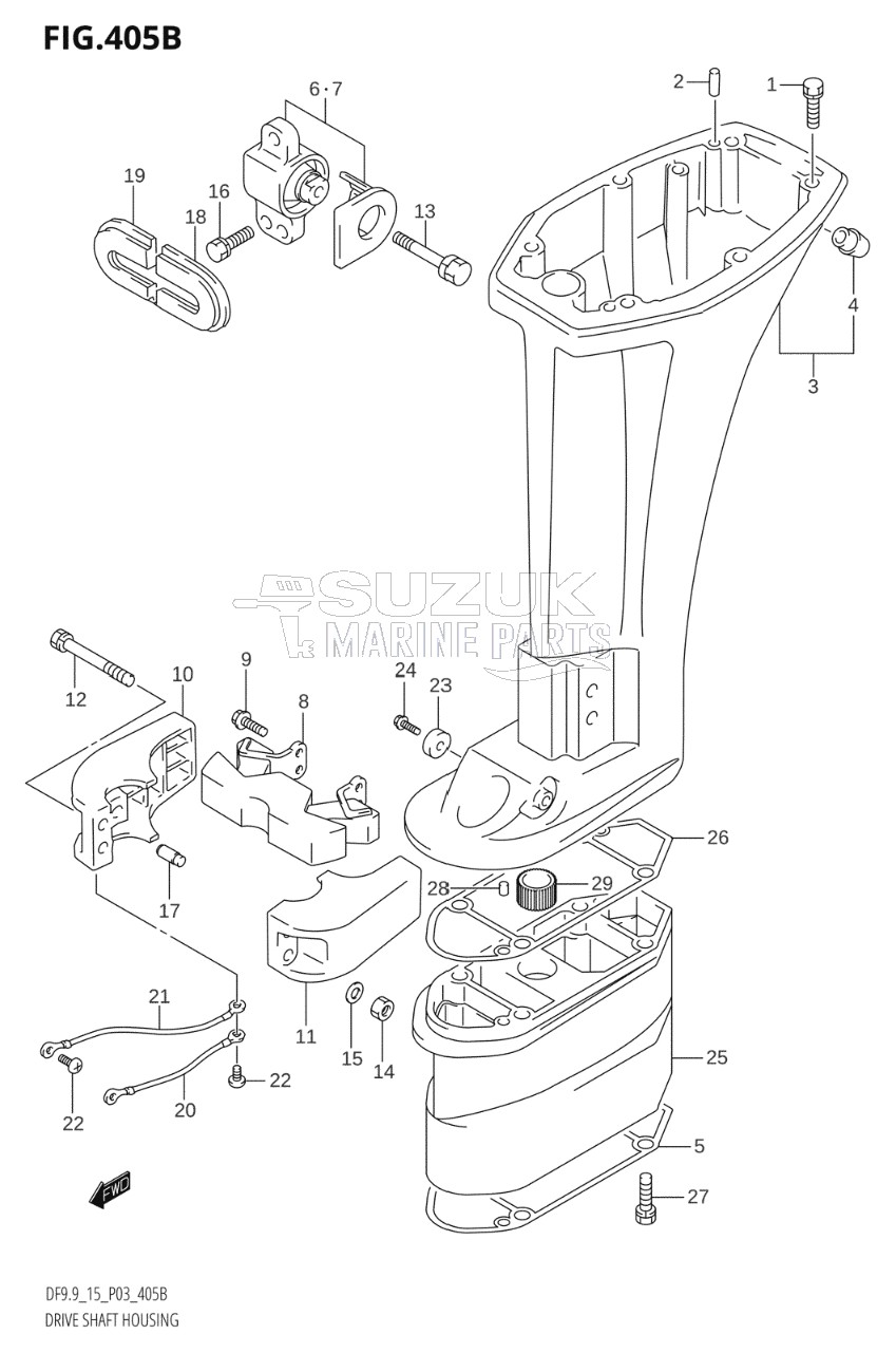 DRIVE SHAFT HOUSING (DF9.9T,DF9.9TH)