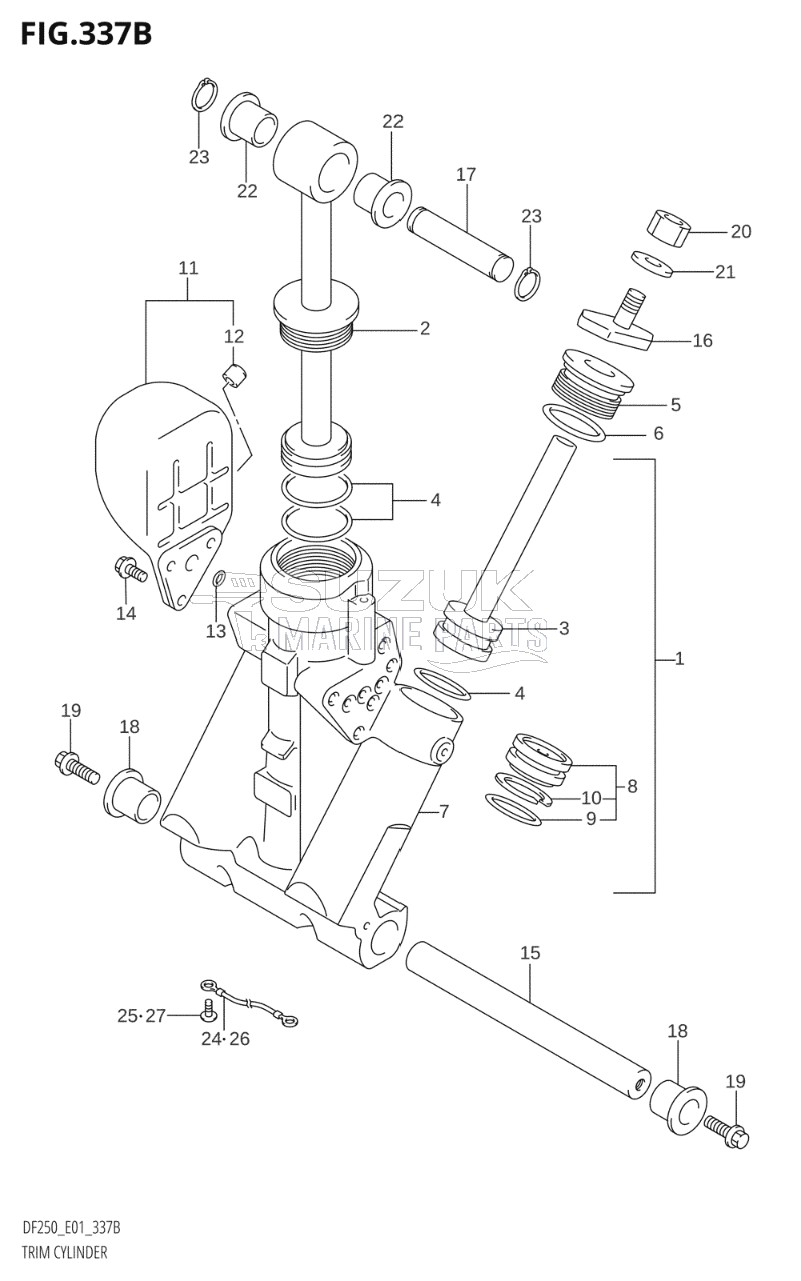 TRIM CYLINDER (L-TRANSOM)