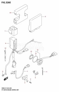 DF40AQH From 04003F-440001 (E01 - E11 - E34)  2024 drawing PTT SWITCH /​ ENGINE CONTROL UNIT (DF40AST,DF50AVT,DF60AVT,DF60AVTH,DF40ASVT)