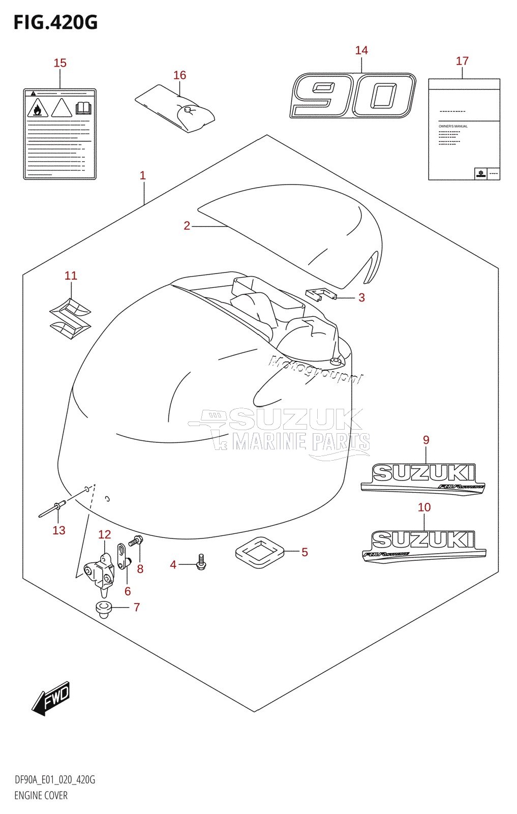 ENGINE COVER (DF90A:E01)