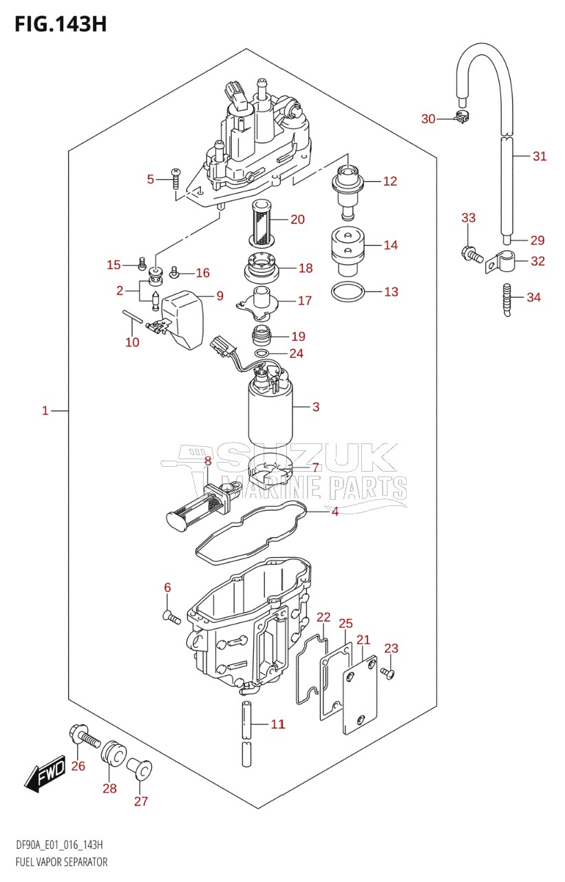 FUEL VAPOR SEPARATOR (DF90A:E40)