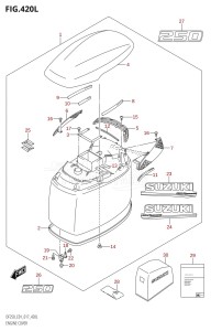 DF200Z From 20002Z-710001 (E01 E40)  2017 drawing ENGINE COVER (DF250T:E40,DF250Z:E40)