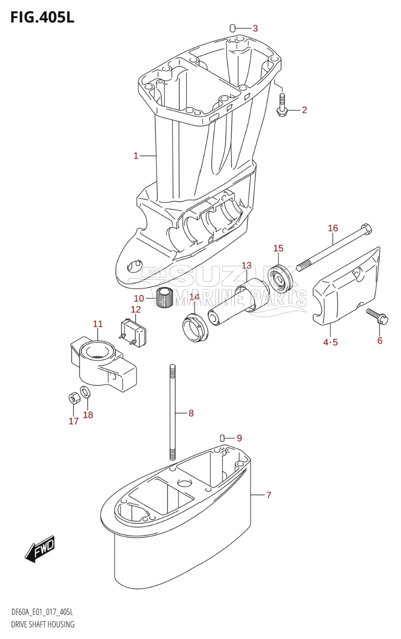 DRIVE SHAFT HOUSING (DF60ATH:E01)