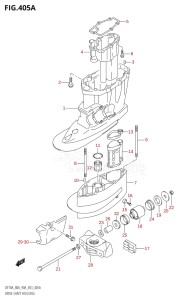 07003F-110001 (2011) 70hp E03-USA (DF70AT) DF70A drawing DRIVE SHAFT HOUSING