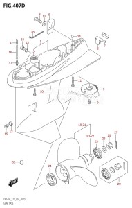 DF140AZ From 14003Z-610001 (E11 E40)  2016 drawing GEAR CASE (DF115AZ:E11)