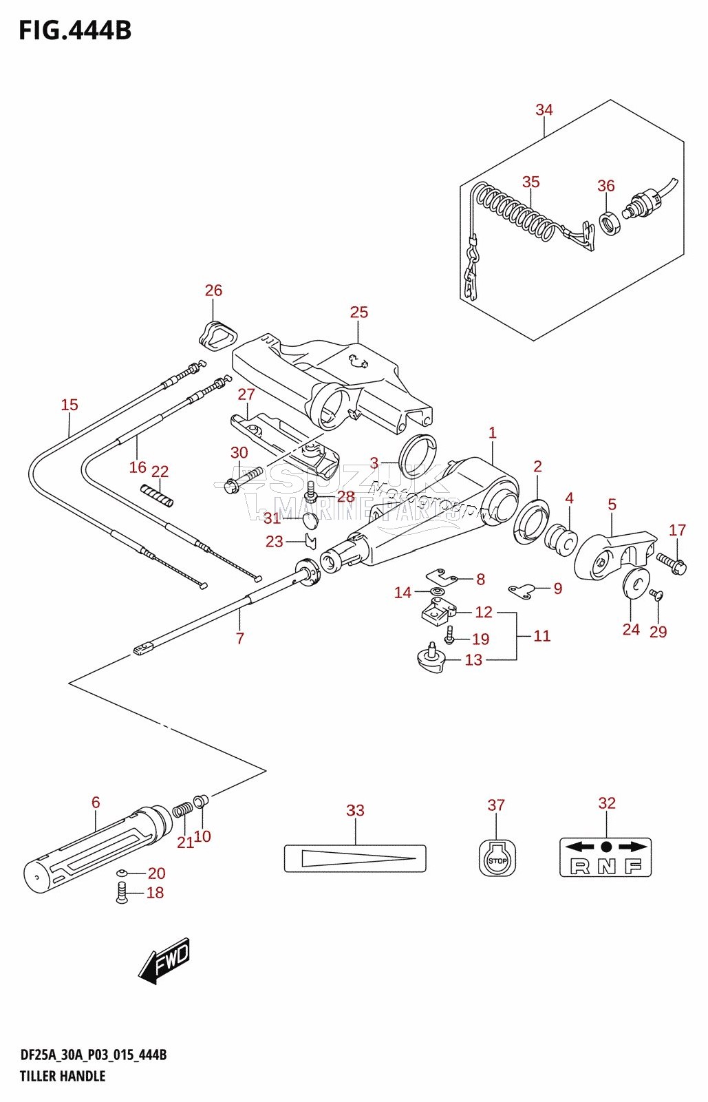 TILLER HANDLE (DF25ATH:P03)