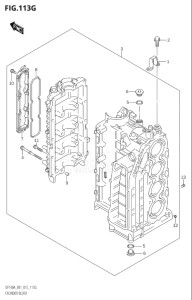 14003Z-610001 (2016) 140hp E01-Gen. Export 1 (DF140AZ) DF140AZ drawing CYLINDER BLOCK (DF140AT:E40)