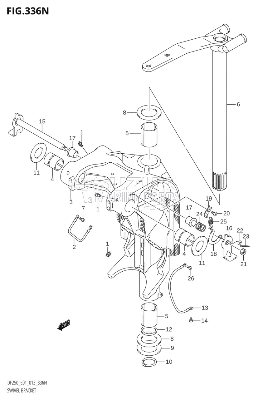 SWIVEL BRACKET (DF200T:E01:L-TRANSOM)