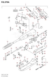 DF50 From 05001F-371001 (E01 E40)  2003 drawing OPT:TILLER HANDLE