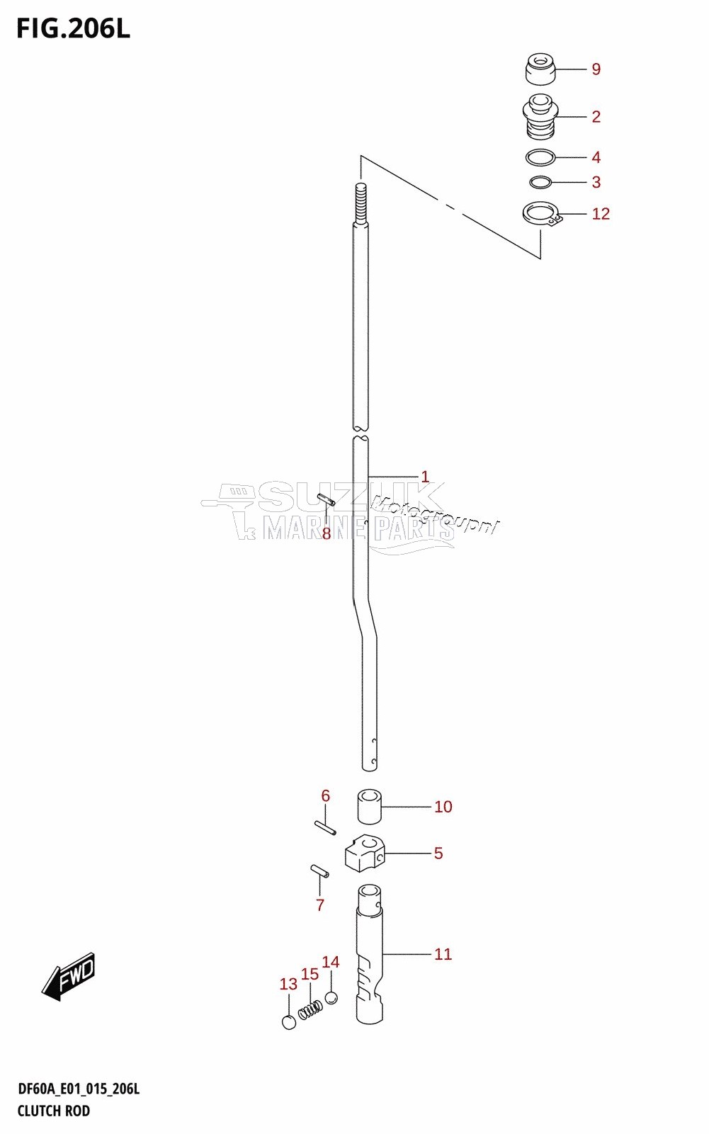 CLUTCH ROD (DF60ATH:E01)